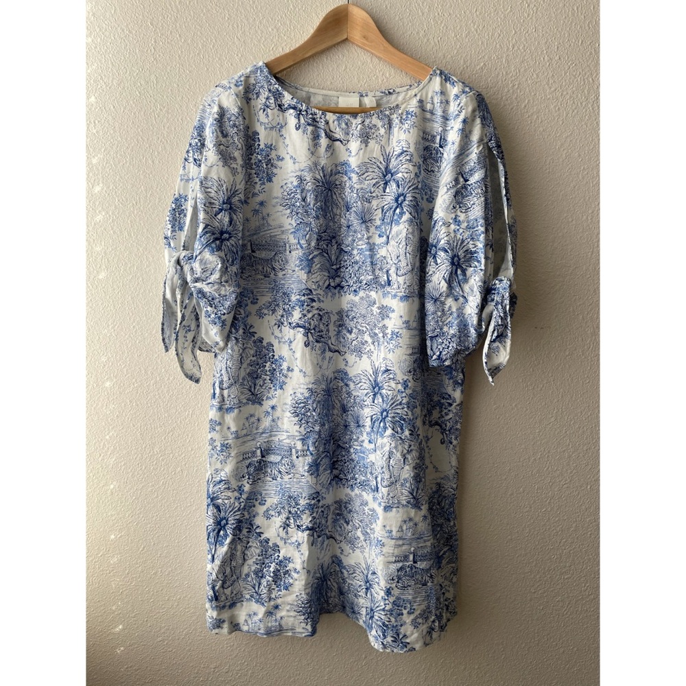 Blue and White Dress